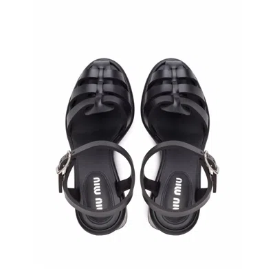 Shop Miu Miu Caged Toe Sandals