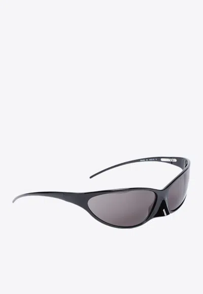 Shop Balenciaga 4g Cat Sunglasses In Black