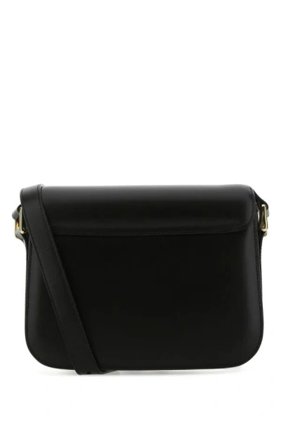Shop Apc A.p.c. Woman Black Leather Small Grace Crossbody Bag