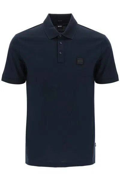 Shop Hugo Boss Boss Mercerized Cotton Polo Shirt Men In Blue