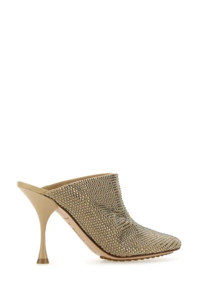 Bottega Veneta Sparkle Dot Sock Mule In Multicolor