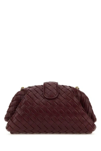 Shop Bottega Veneta Woman Grape Leather Teen Lauren 1980 Shoulder Bag In Purple