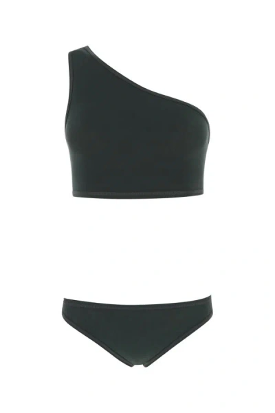 Shop Bottega Veneta Woman Slate Stretch Nylon Bikini In Black