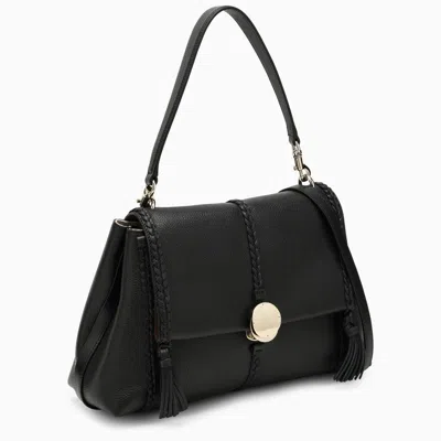 Shop Chloé Chloe Penelope Black Leather Shoulder Bag Women