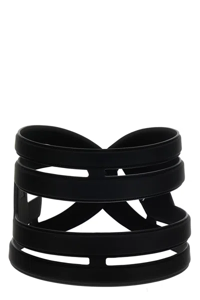 Shop Diesel Women 'b-cage-d' Belt In Black