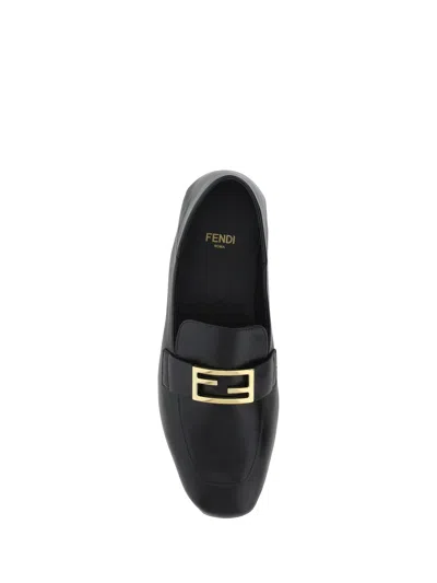 Shop Fendi Women Loafers In Black