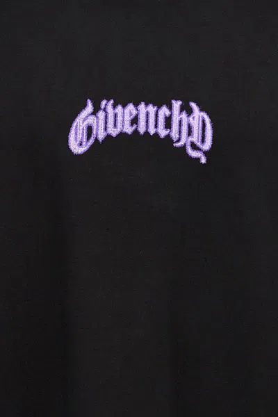 Shop Givenchy Men Logo Print T-shirt In Black