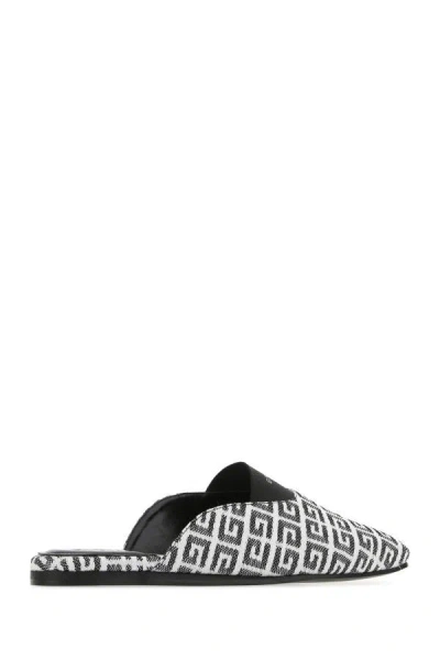 Shop Givenchy Woman Embroidered Fabric 4g Slippers In Multicolor