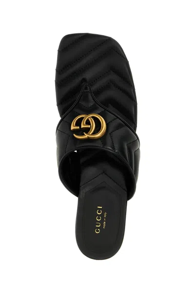 Shop Gucci Women 'doppia G' Sandals In Black