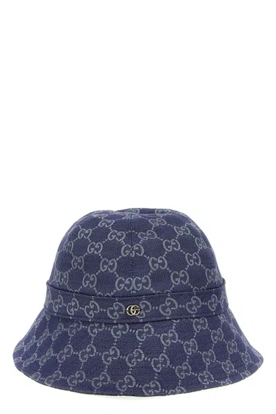 Shop Gucci Women 'gg' Bucket Hat In Blue