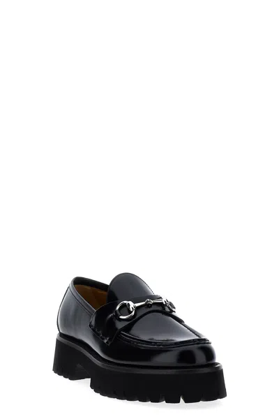 Shop Gucci Women 'morsetto' Loafers In Black