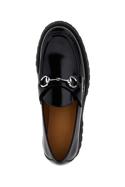 Gucci Horsebit Leather Loafers In Black