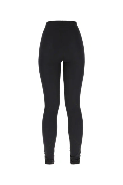 Shop Jil Sander Woman Black Stretch Nylon Leggings