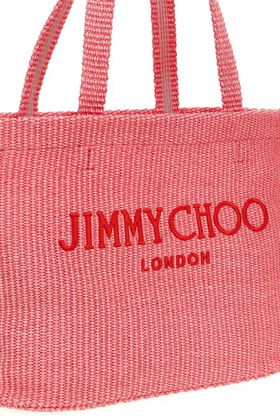 Shop Jimmy Choo Women 'beach Tote E/w' Shopping Bag In Pink