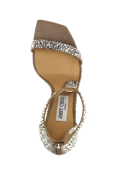 Shop Jimmy Choo Women 'vinca' Sandals In Silver