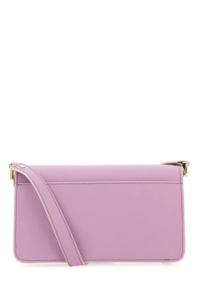 Shop Marni Woman Lilac Leather Mini Trunk Soft Shoulder Bag In Purple