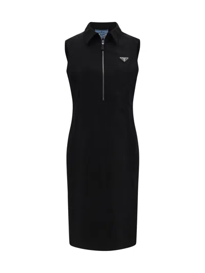 Shop Prada Women Midi Dress In Black