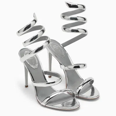 Shop René Caovilla Rene Caovilla Cleo 105 Silver Sandal Women