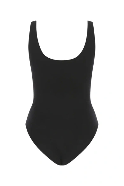 Shop Saint Laurent Woman Black Stretch Nylon Swimsuit