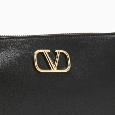 Shop Valentino Garavani Black Leather Vlogo Signature Mini Bag Women