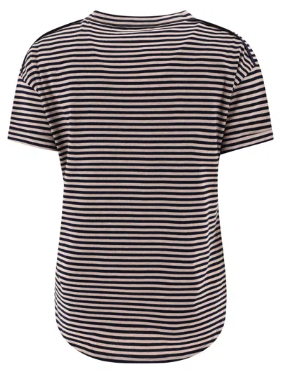 Shop Brunello Cucinelli Striped Jersey T Shirt With Monili