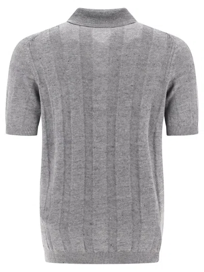 Shop Brunello Cucinelli Textured Rib Knit Shirt