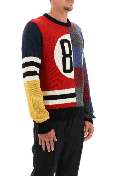 Shop Dolce & Gabbana 84 Sweater In Multicolor Wool