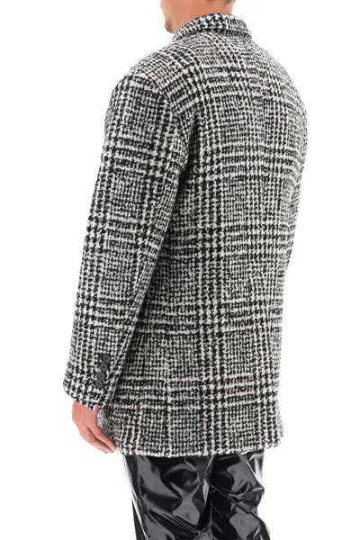 Shop Dolce & Gabbana Checkered Double Breasted Wool Jacket