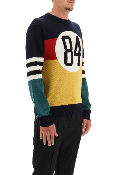 Shop Dolce & Gabbana Color Block Wool Sweater