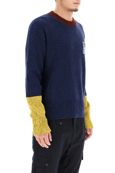 Shop Dolce & Gabbana Wool Sweater With Logo Patch