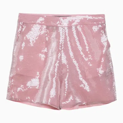 Shop Federica Tosi Pink Shorts With Sequins