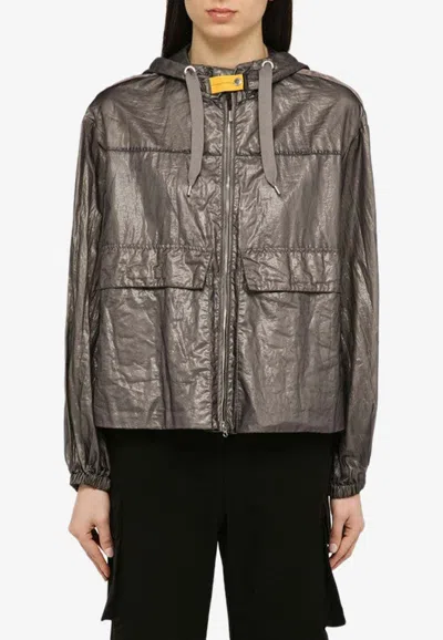 Shop Parajumpers Carmen Zip-up Jacket In Nylon In Gray
