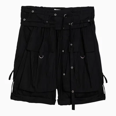 Shop Isabel Marant Black Nylon Blend Shorts