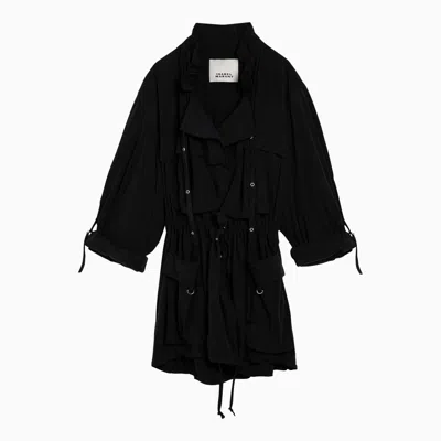 Shop Isabel Marant Hanel Black Nylon Blend Lightweight Jacket