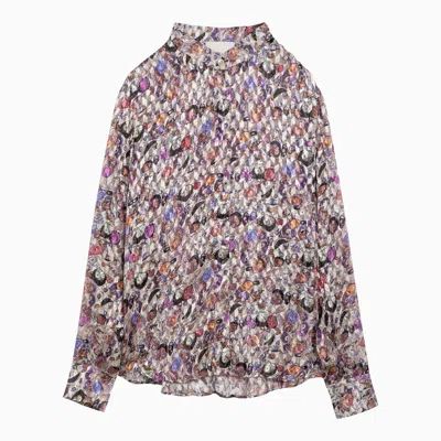 Shop Isabel Marant Shirt With Multicoloured Print
