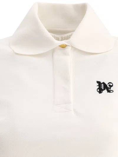 Shop Palm Angels "monogram Cropped" Polo Shirt