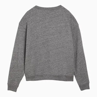 Shop Polo Ralph Lauren Dark Grey Cotton Crew Neck Sweatshirt