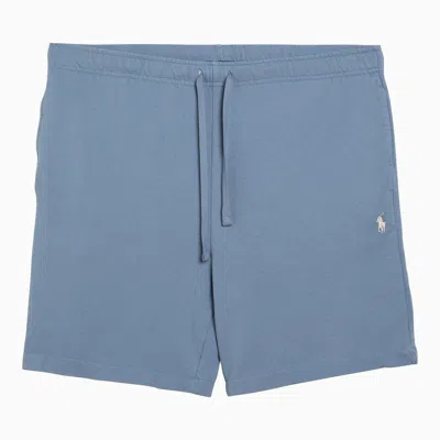 Shop Polo Ralph Lauren Light Blue Cotton Sports Bermuda Shorts