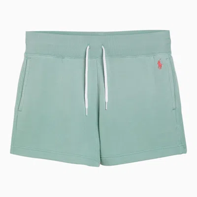Shop Polo Ralph Lauren Light Green Cotton Short