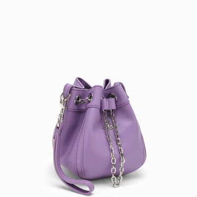 Shop Vivienne Westwood Chrissy Small Bucket Purple Bag