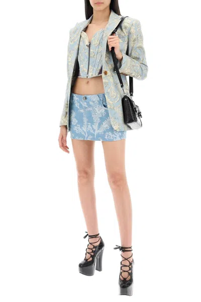 Shop Vivienne Westwood Cotton Jacquard Foam Mini Skirt