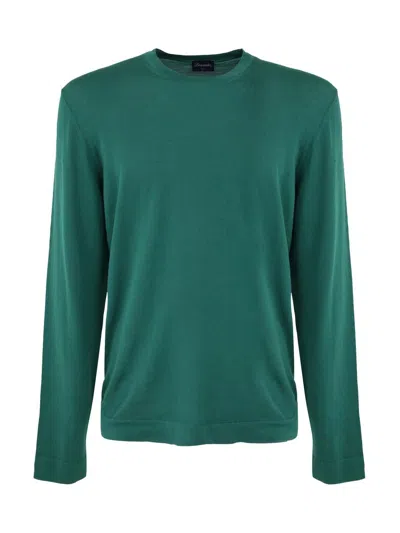 Shop Drumohr Satin T-shirt Clothing In Green
