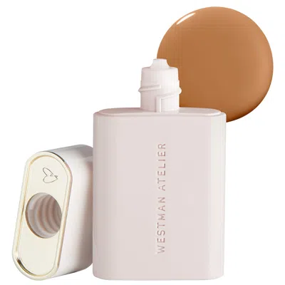 Shop Westman Atelier Light Coverage, Lightweight Liquid Foundation For Tan Skin In Medium Tan/golden Undertone/deep