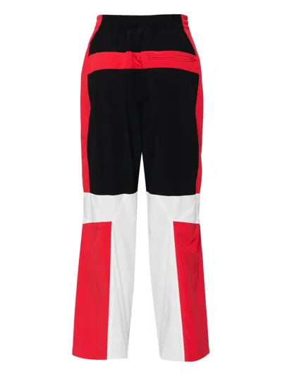 Doublet Patchwork Design Sweatpants In 红色