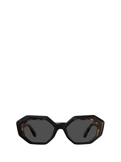 Shop Garrett Leight Sunglasses In Black-dark Tortoise