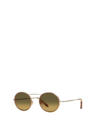 Shop Garrett Leight Sunglasses In Camel-gold