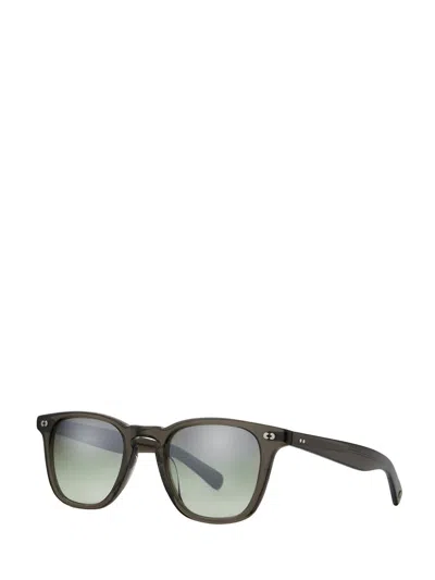 Shop Garrett Leight Sunglasses In Black Glass/olive Layered Mirror