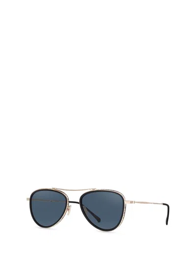 Shop Mr Leight Mr. Leight Sunglasses In Matte Black-white Gold-matte Black