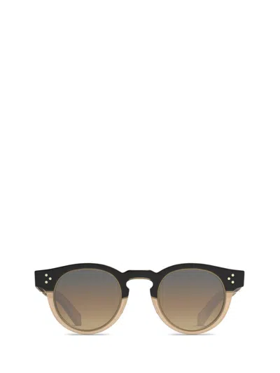 Shop Mr Leight Mr. Leight Sunglasses In Black Tar-antique Gold