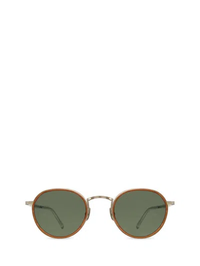 Shop Mr Leight Mr. Leight Sunglasses In Matte Caramel Tortoise-white Gold